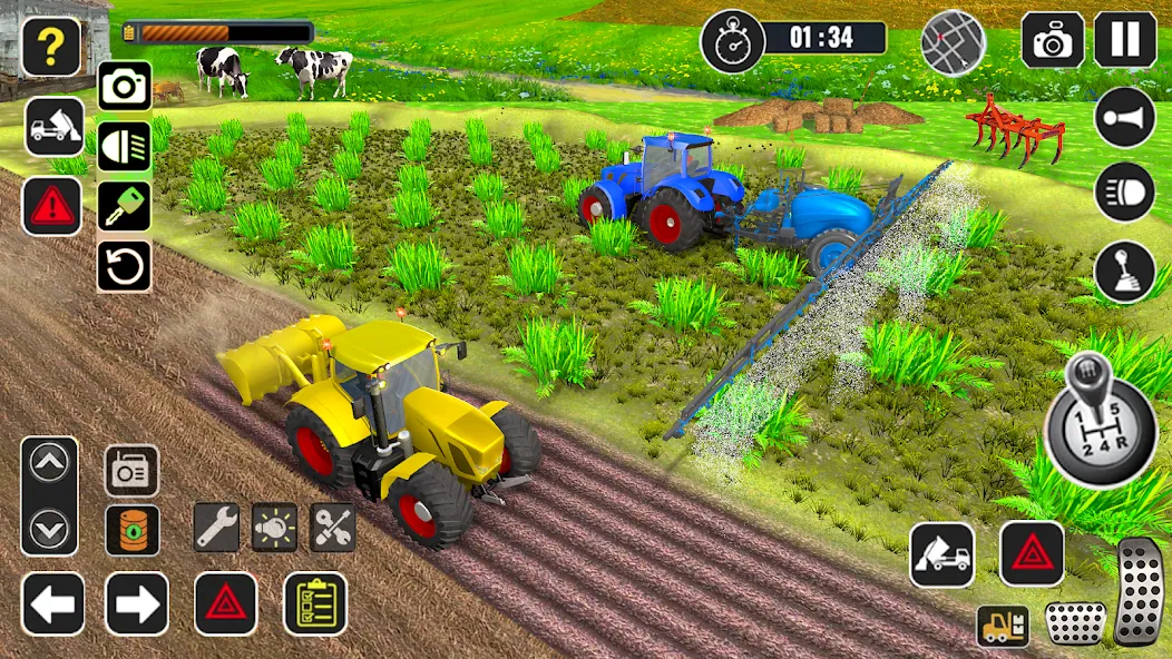 Tractor Farming Game Harvester  [МОД Все открыто] Screenshot 2