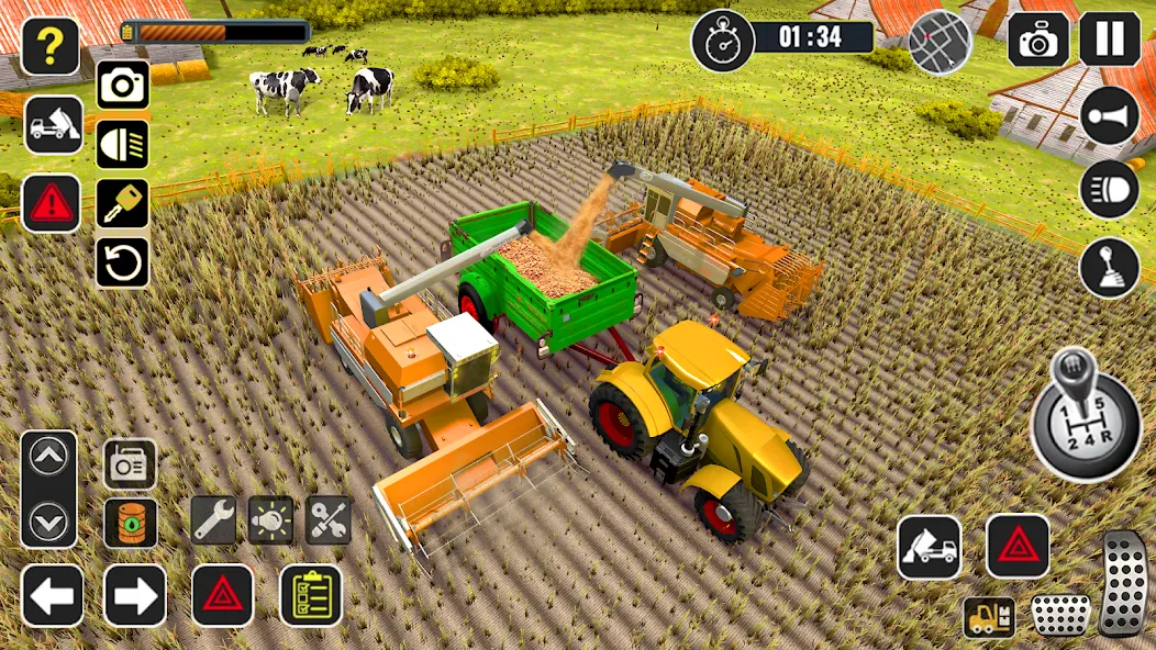 Tractor Farming Game Harvester  [МОД Все открыто] Screenshot 3