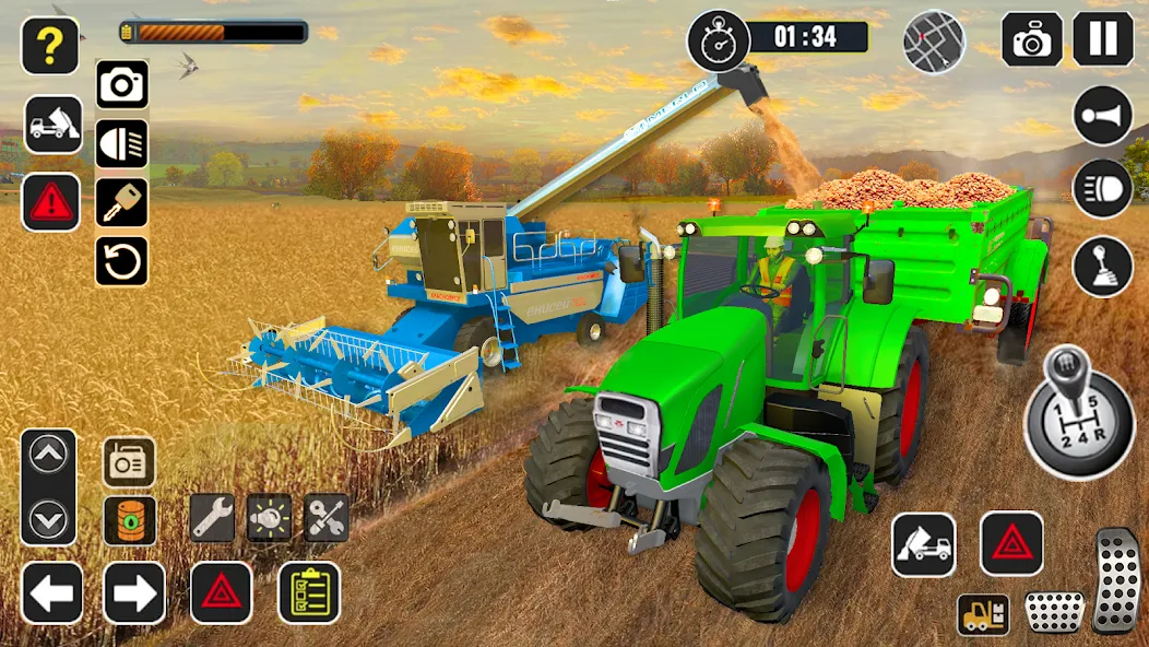 Tractor Farming Game Harvester  [МОД Все открыто] Screenshot 4