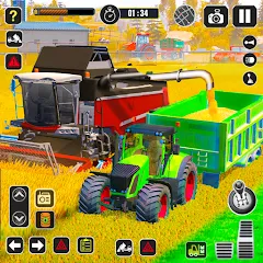 Взломанная Tractor Farming Game Harvester  [МОД Все открыто] - полная версия apk на Андроид