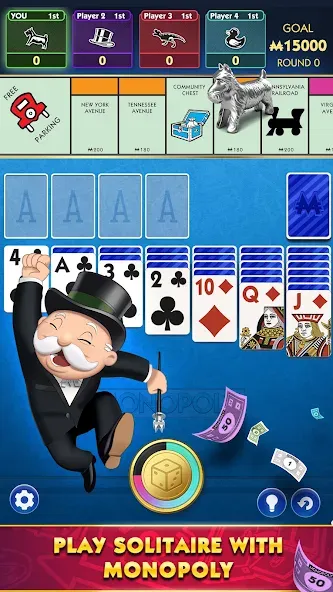 MONOPOLY Solitaire: Card Games (Монополия Солитер)  [МОД Много денег] Screenshot 1