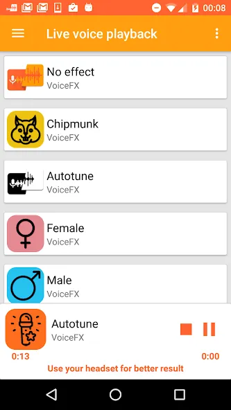 VoiceFX - Voice Changer with v  [МОД Unlocked] Screenshot 5