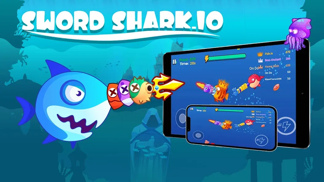 Sword Shark.io - Hungry Shark  [МОД Меню] Screenshot 1