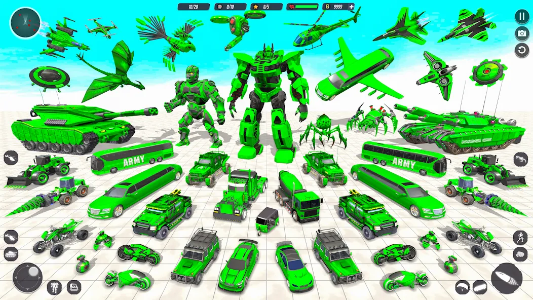 Tank Robot Game Army Games (армейский танк робот трансформационная игра)  [МОД Mega Pack] Screenshot 1