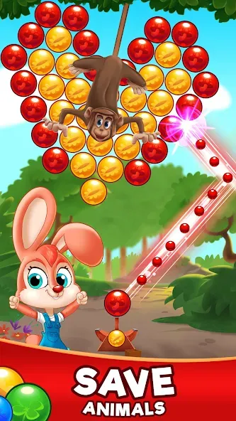 Bubble Friends Bubble Shooter  [МОД Бесконечные монеты] Screenshot 2