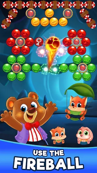 Bubble Friends Bubble Shooter  [МОД Бесконечные монеты] Screenshot 3