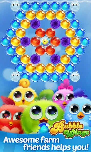 Bubble Wings: bubble shooter (Бабл Вингс)  [МОД Mega Pack] Screenshot 4