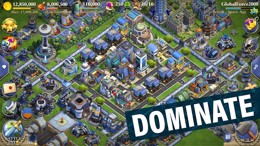 DomiNations (Доминейшнз)  [МОД Бесконечные деньги] Screenshot 1