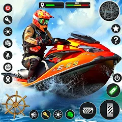 Взломанная Jetski Boat Racing: Boat Games (Джетски Гонки на лодках)  [МОД Много монет] - стабильная версия apk на Андроид