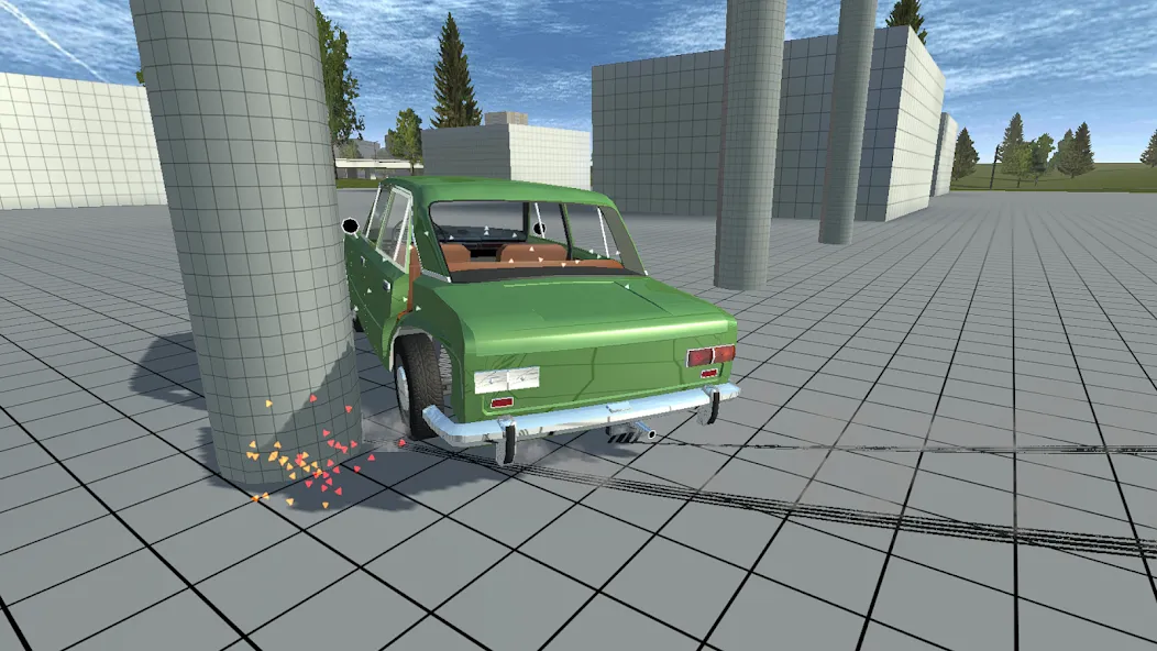 Simple Car Crash Physics Sim (Симулятор физики простого автомобильного столкновения)  [МОД Unlimited Money] Screenshot 1