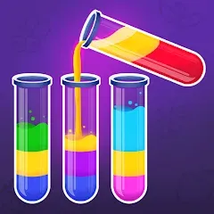 Скачать взломанную Color Water Sort Wooden Puzzle (Цвет воды Сорт Вуди Пазл)  [МОД Unlimited Money] - стабильная версия apk на Андроид