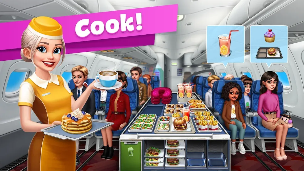 Airplane Chefs - Cooking Game (Эйрплейн Чефз)  [МОД Много монет] Screenshot 1