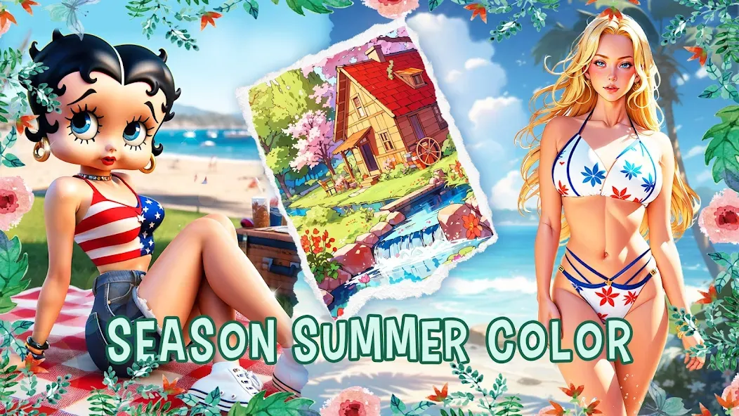 Season Summer Coloring Games  [МОД Unlimited Money] Screenshot 5