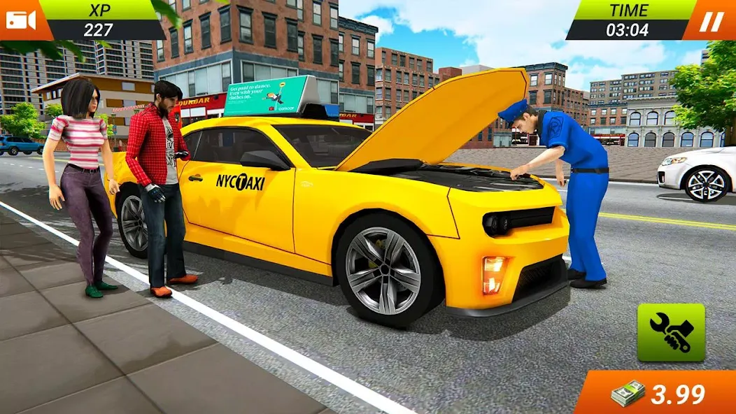 Modern Taxi Car Glory Driving  [МОД Бесконечные монеты] Screenshot 3