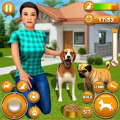 Скачать взломанную Pet Dog Family Adventure Games  [МОД Бесконечные монеты] - полная версия apk на Андроид