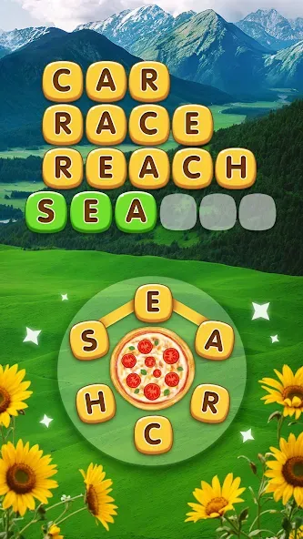 Word Pizza - Word Games  [МОД Все открыто] Screenshot 1