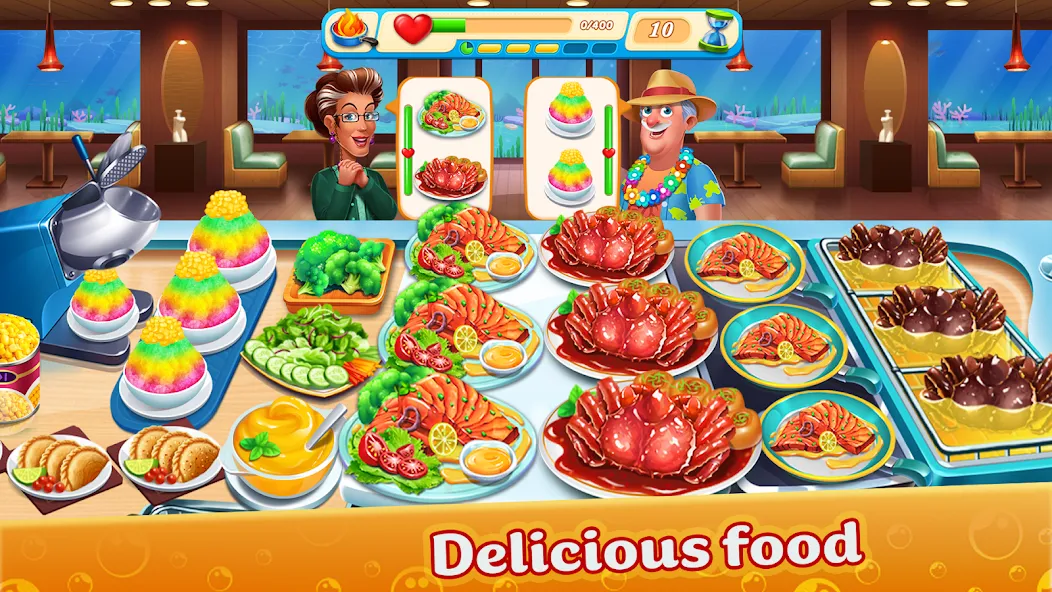 Cooking Aquarium - A Star Chef (Кукинг Аквариум)  [МОД Unlocked] Screenshot 3