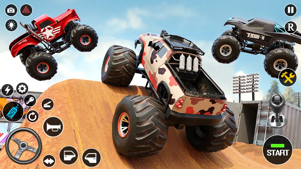 Fearless US Monster Truck Game (Фирлесс ЮЭС Монстер Трак Гейм)  [МОД Бесконечные деньги] Screenshot 3