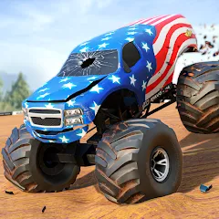 Скачать взломанную Fearless US Monster Truck Game (Фирлесс ЮЭС Монстер Трак Гейм)  [МОД Бесконечные деньги] - последняя версия apk на Андроид