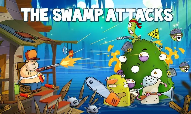 Swamp Attack (Свомп Аттак)  [МОД Бесконечные деньги] Screenshot 1