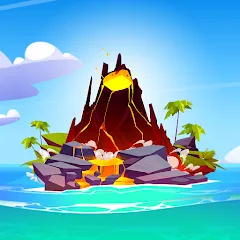 Скачать взломанную Volcano Island - Sim Game (Вулканический остров)  [МОД Все открыто] - последняя версия apk на Андроид