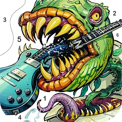 Взломанная Dark Fantasy Coloring Games  [МОД Меню] - стабильная версия apk на Андроид