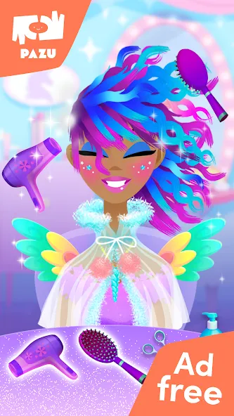 Girls Hair Salon Unicorn  [МОД Бесконечные монеты] Screenshot 2