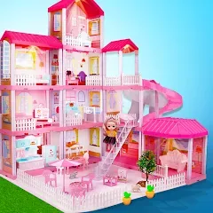 Взлом Girl Doll House Design Games (Дизайнерские игры для девочек Домик для кукол)  [МОД Бесконечные деньги] - последняя версия apk на Андроид