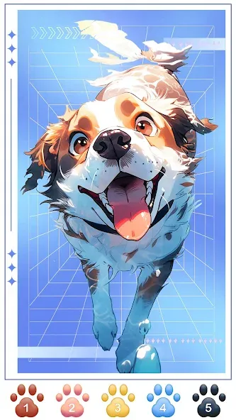 Dog Coloring, Color by number  [МОД Меню] Screenshot 1