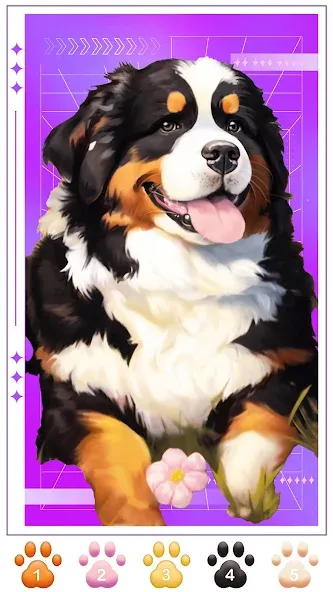 Dog Coloring, Color by number  [МОД Меню] Screenshot 2