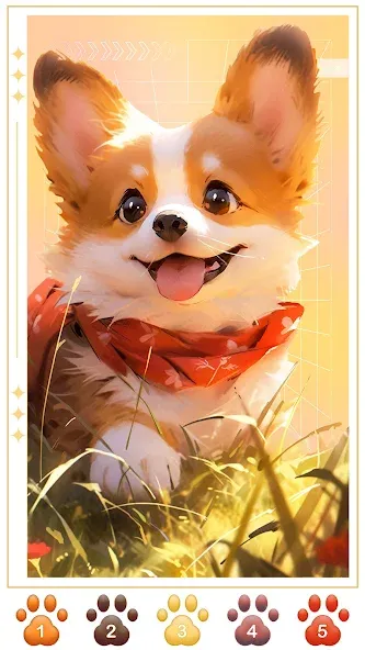 Dog Coloring, Color by number  [МОД Меню] Screenshot 4