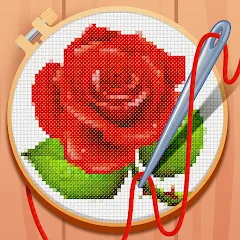 Взломанная Cross-Stitch: Coloring Book (Кросс)  [МОД Бесконечные деньги] - полная версия apk на Андроид