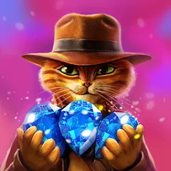 Скачать взломанную Indy Cat: Match 3 Adventure  [МОД Mega Pack] - полная версия apk на Андроид