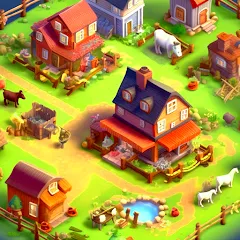 Скачать взломанную Country Valley Farming Game (Парадайз Хей Фарм Айленд)  [МОД Бесконечные деньги] - полная версия apk на Андроид