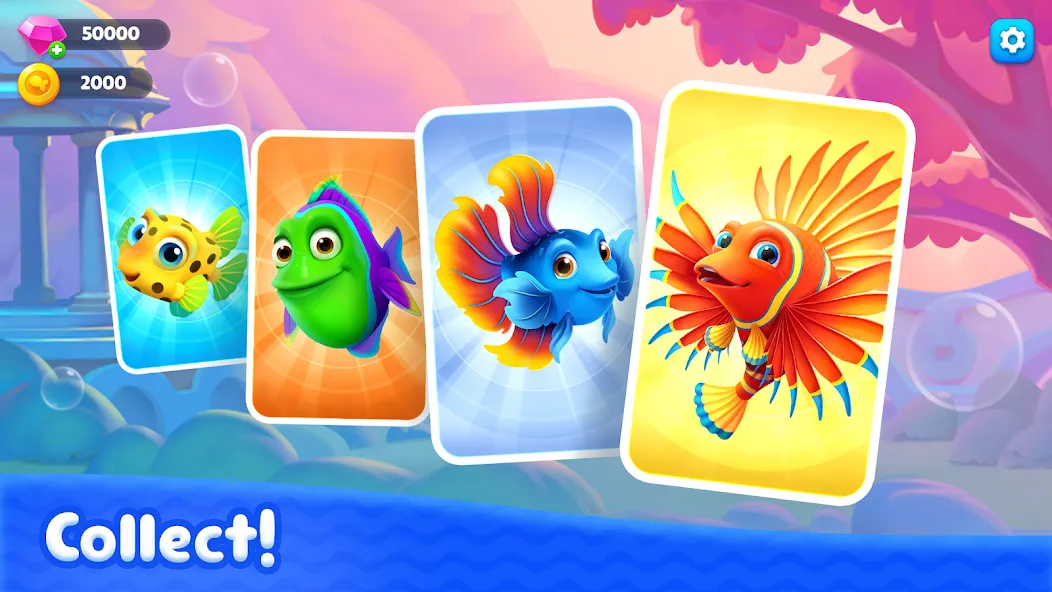 Fishdom Solitaire (Фишдом Солитер)  [МОД Unlocked] Screenshot 4