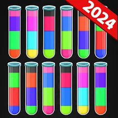 Взломанная Color Water Sort Puzzle Games (Цветные игры сортировки воды)  [МОД Меню] - полная версия apk на Андроид