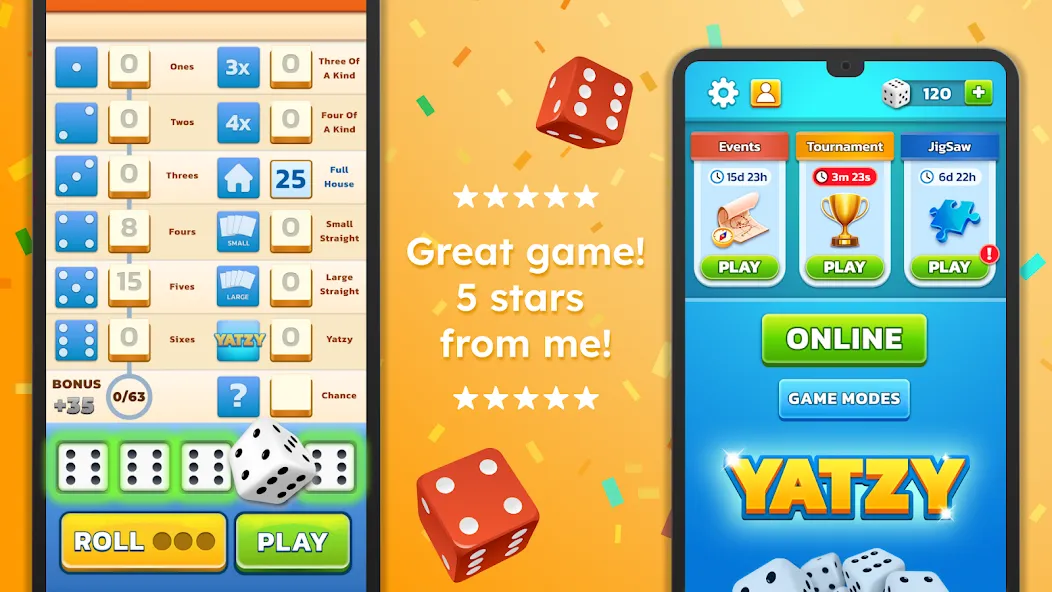 Yatzy - Fun Classic Dice Game (Ятзи)  [МОД Бесконечные монеты] Screenshot 2