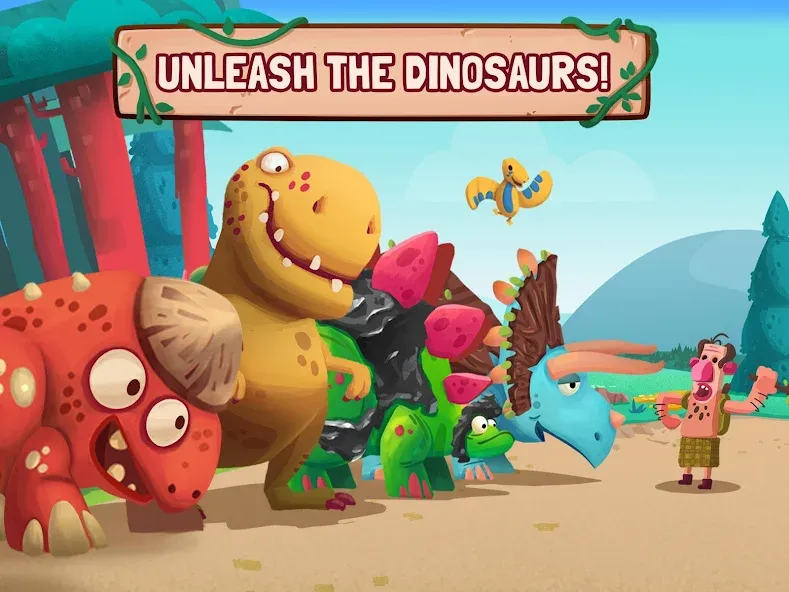 Dino Bash: Dinosaur Battle (Дино Баш)  [МОД Меню] Screenshot 2