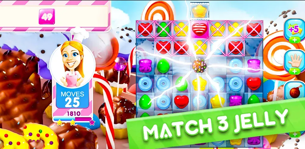 Jelly Kingdom Crush - Match 3  [МОД Меню] Screenshot 1