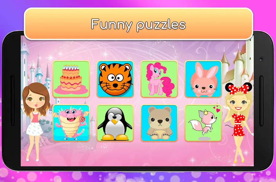 Kids Games for Girls. Puzzles  [МОД Все открыто] Screenshot 2