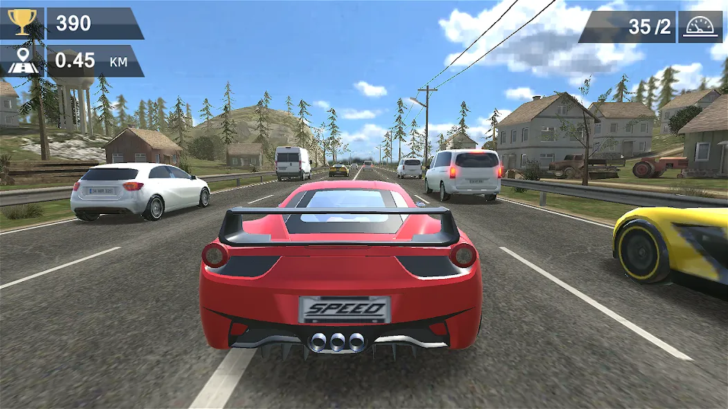 Racing Traffic Car Speed  [МОД Mega Pack] Screenshot 5