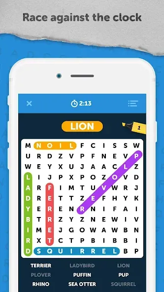 Infinite Word Search Puzzles (Инфинити ворд срч пазлы)  [МОД Бесконечные деньги] Screenshot 1