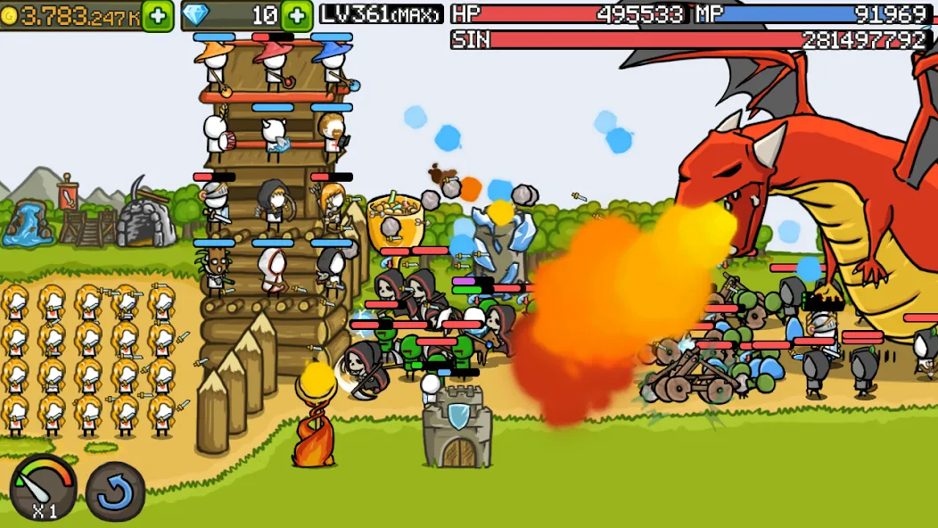 Grow Castle - Tower Defense (Гроу Касл)  [МОД Все открыто] Screenshot 3