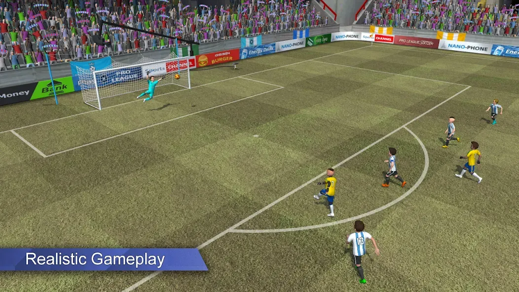 Pro League Soccer (Про лига футбола)  [МОД Unlimited Money] Screenshot 2