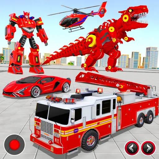 Fire Truck Robot Car Game  [МОД Все открыто] Screenshot 1