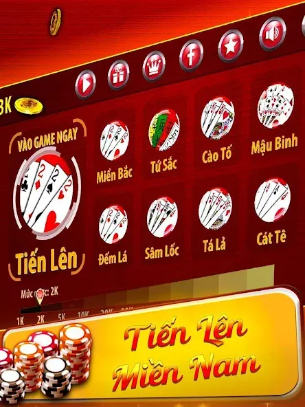 Tiến Lên Miền Nam - Tien Len  [МОД Много монет] Screenshot 1