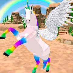 Скачать взлом Flying Unicorn Pegasus Games  [МОД Бесконечные деньги] - полная версия apk на Андроид