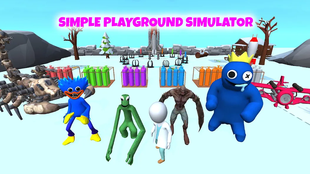 Grimace monster playground (Батл Плейграунд Монстерс)  [МОД Много денег] Screenshot 4