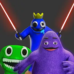 Взломанная Grimace monster playground (Батл Плейграунд Монстерс)  [МОД Много денег] - стабильная версия apk на Андроид