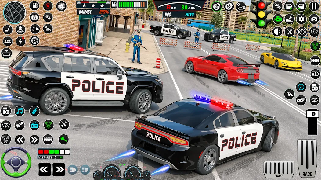 US Police Car Parking - King  [МОД Unlocked] Screenshot 2